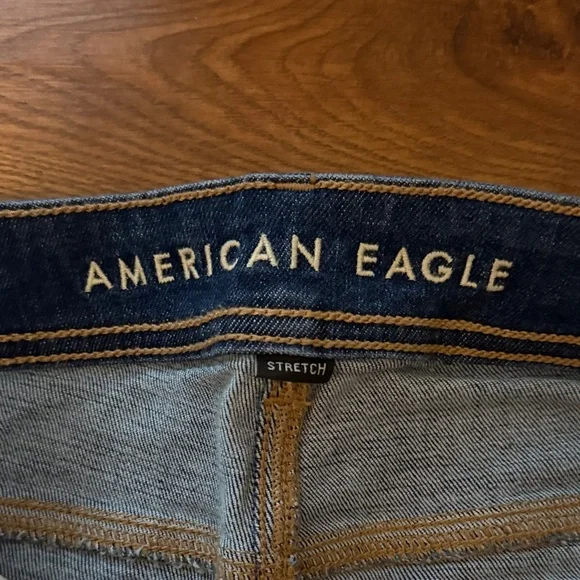 American Eagle Outfitters Dark Blue Kick Boot Jeans - Picture 2 of 5